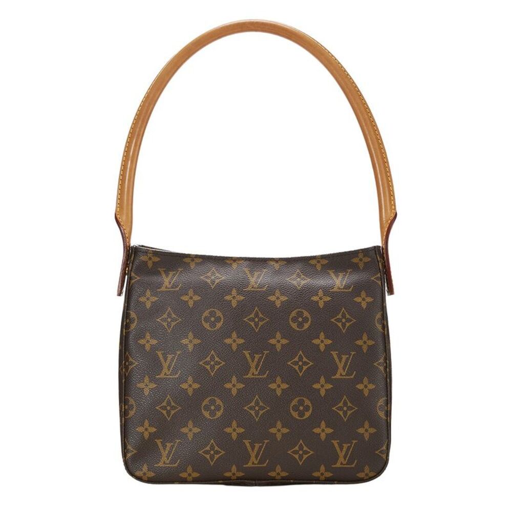 Louis Vuitton Brown Monogram Coated Canvas Looping Mm (Authentic Pre-Loved)